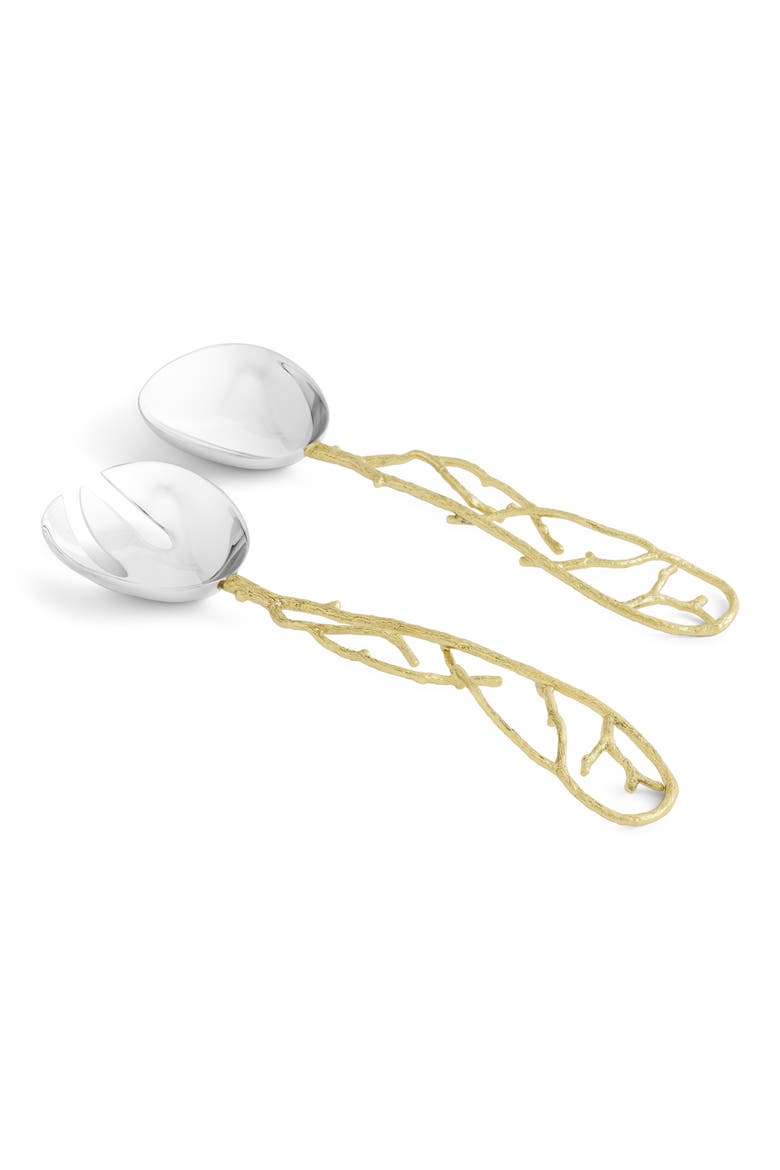 Butterfly Ginkgo Serving Set, Alternate, color, SILVER/ GOLD