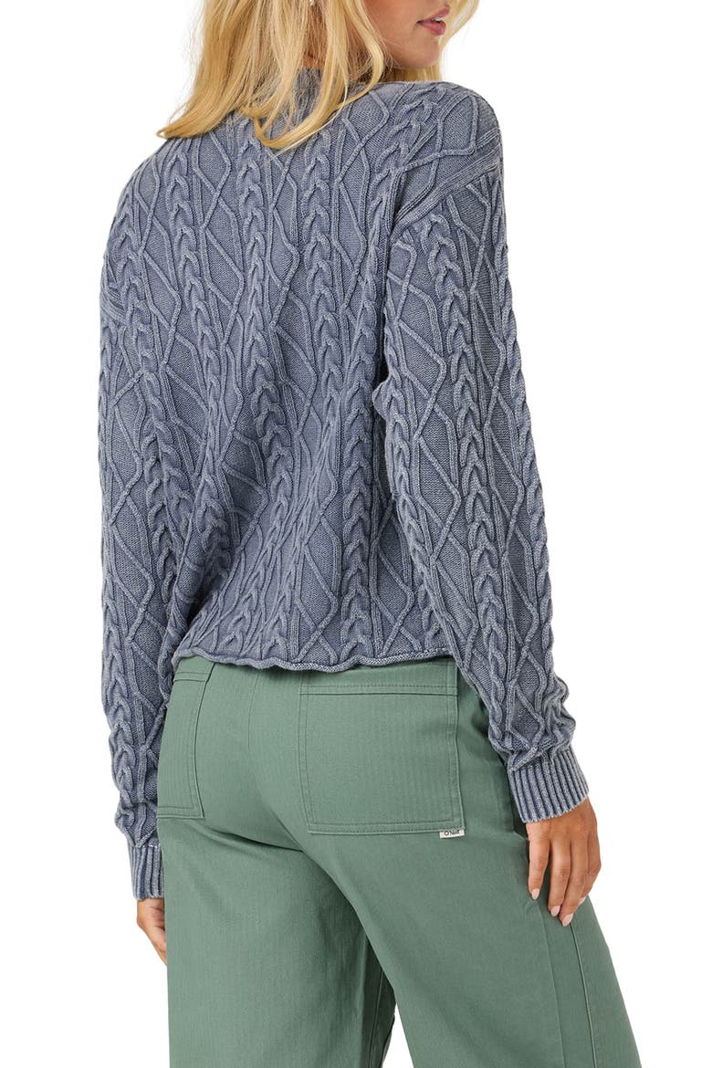 Misha Cable Knit Sweater, Alternate, color, NIGHTSHADOW BLUE
