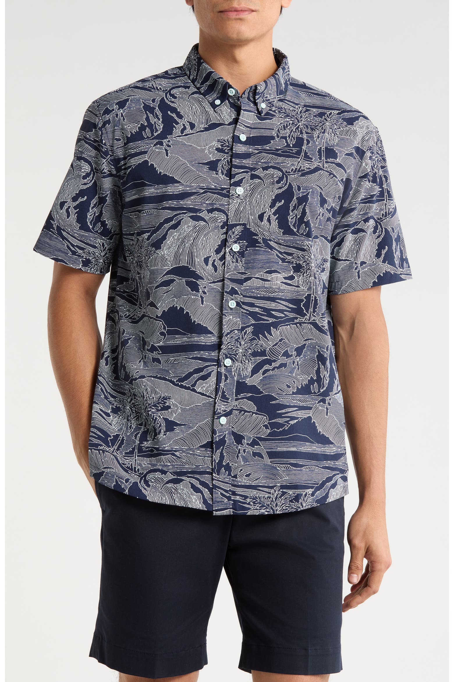 Card Color Button Tori Richard Sea Sketch Button-Down Shirt (Men) | Nordstrom