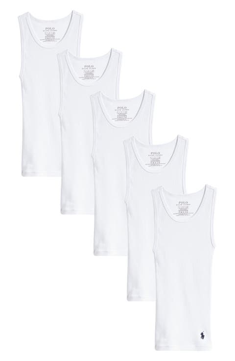 Kids' 5-Pack Rib Tank Undershirts (Big Kid)