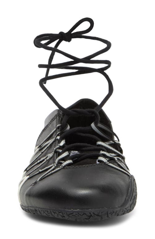 Jeffrey Campbell Regimen Ankle Wrap Sneaker In Black Combo