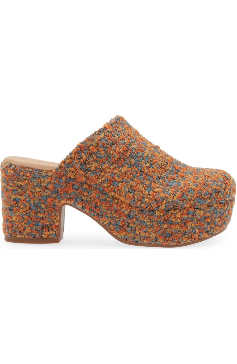Chocolat Blu Gertie Platform Clog, Alternate, color, Rust Multi Tweed