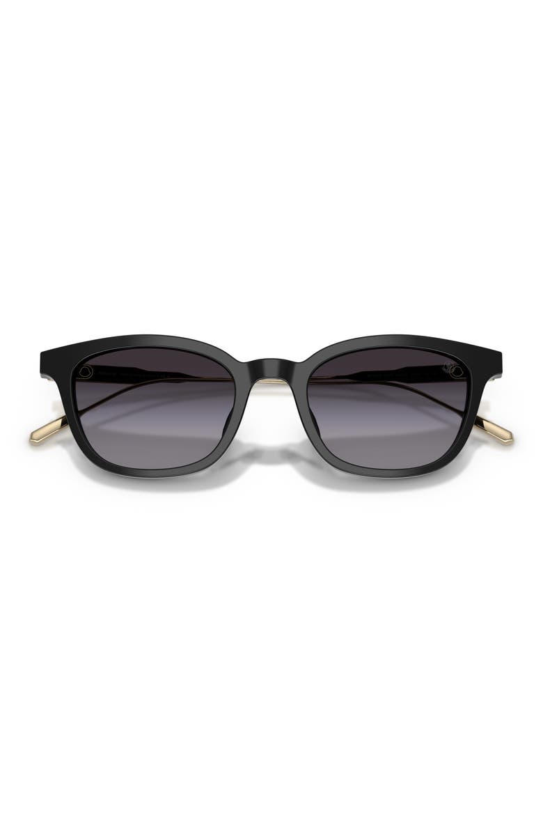 Lentis 50mm Gradient Phantos Sunglasses, Alternate, color, SHINY BLACK / GRADIENT GREY
