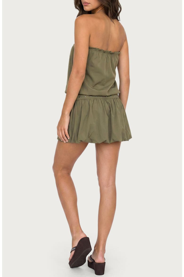 Layton Studded Strapless Bubble Minidress, Alternate, color, OLIVE