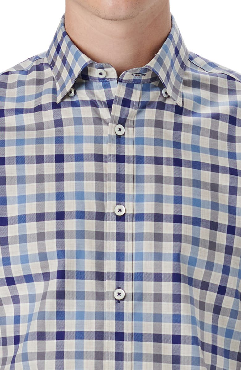 Bugatchi Classic Fit Check Button-Up Shirt, Alternate, color, 