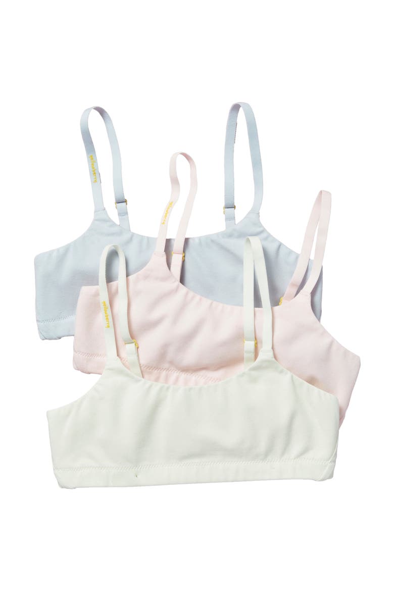 Pipit Pima Cotton Bra 3PK, Main, color, First Petals