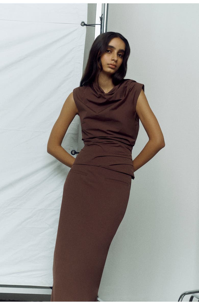 ONE OF OTHERS Russo Top, Alternate, color, Mocha