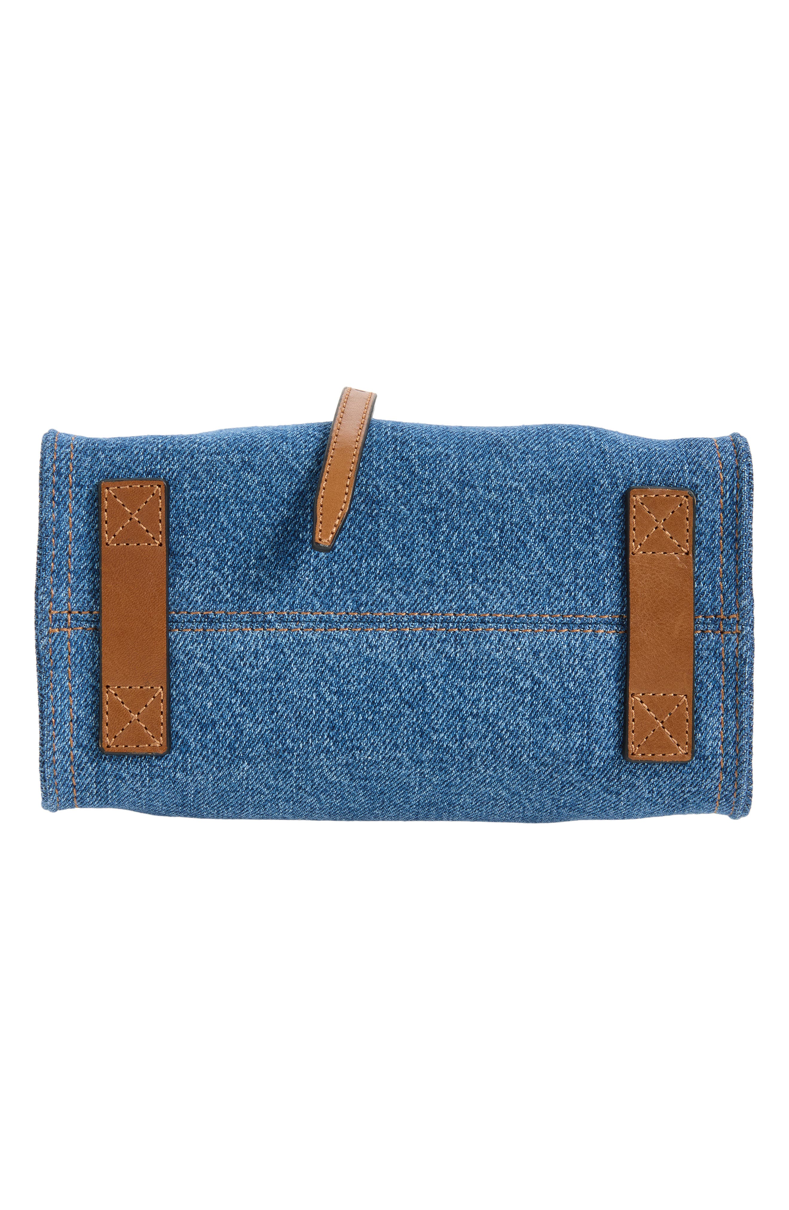 Tie Me Denim Top Handle Bag, Alternate, color, DENIM