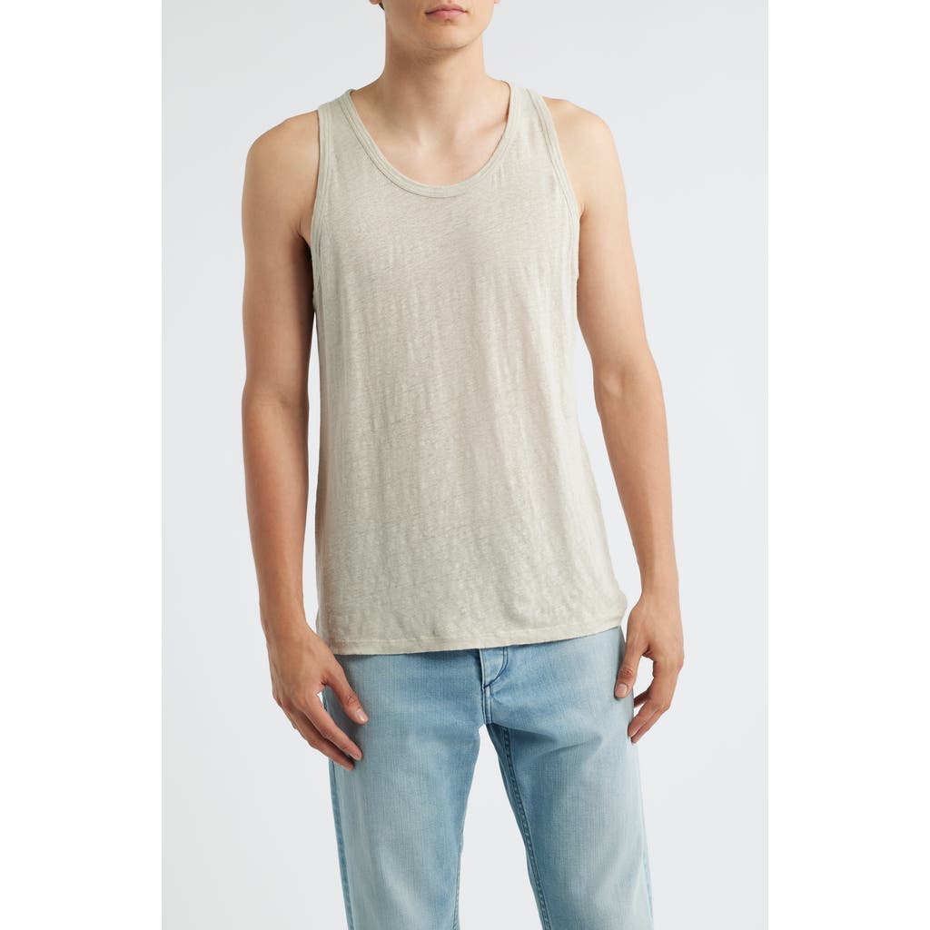 Alex Crane Linen Tank In Neutral