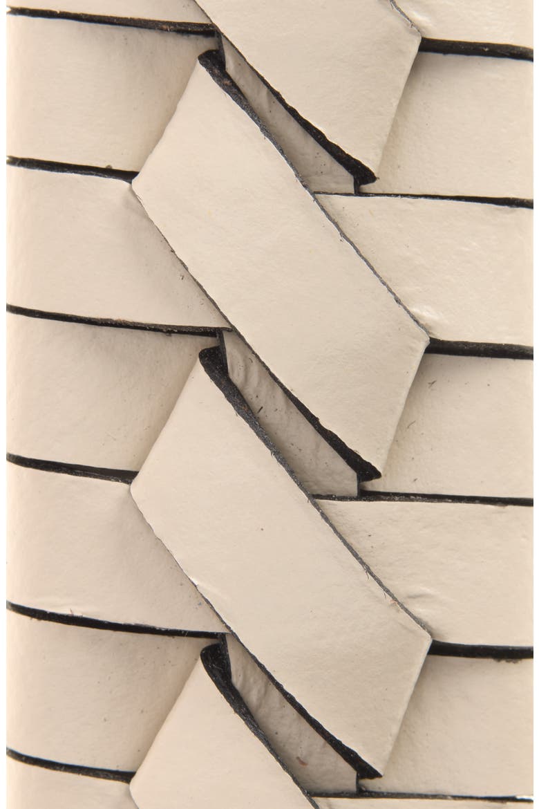 Braided Leather Belt, Alternate, color, GYPSUM WHITE / ANTIQUE BRASS