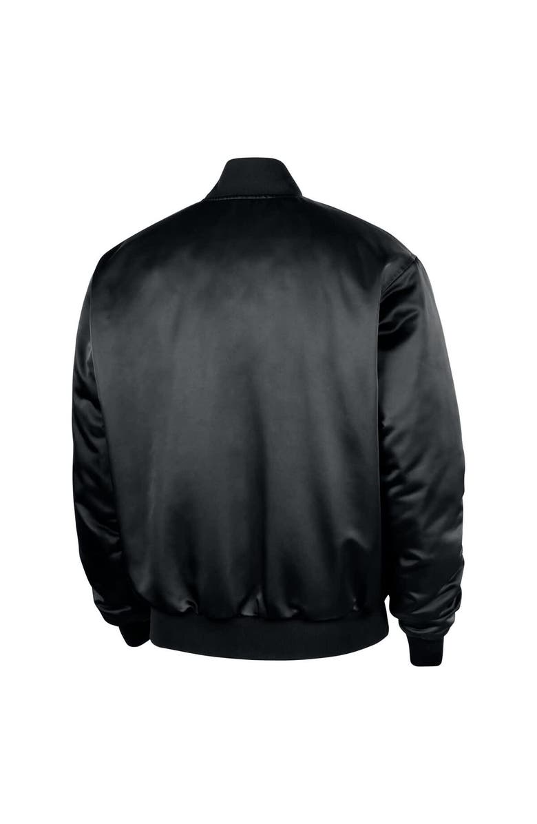 Nike Men's Nike  Black NBA Authentic Lenticular Woven Satin Full-Snap Therma-FIT Jacket, Alternate, color, Black