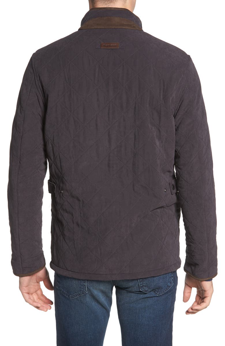 Barbour Bowden Quilted Nylon Jacket, Alternate, color, Navy