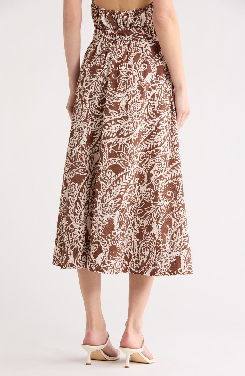 JASON WU Print A-Line Skirt, Alternate, color, Brown / Ivory Print