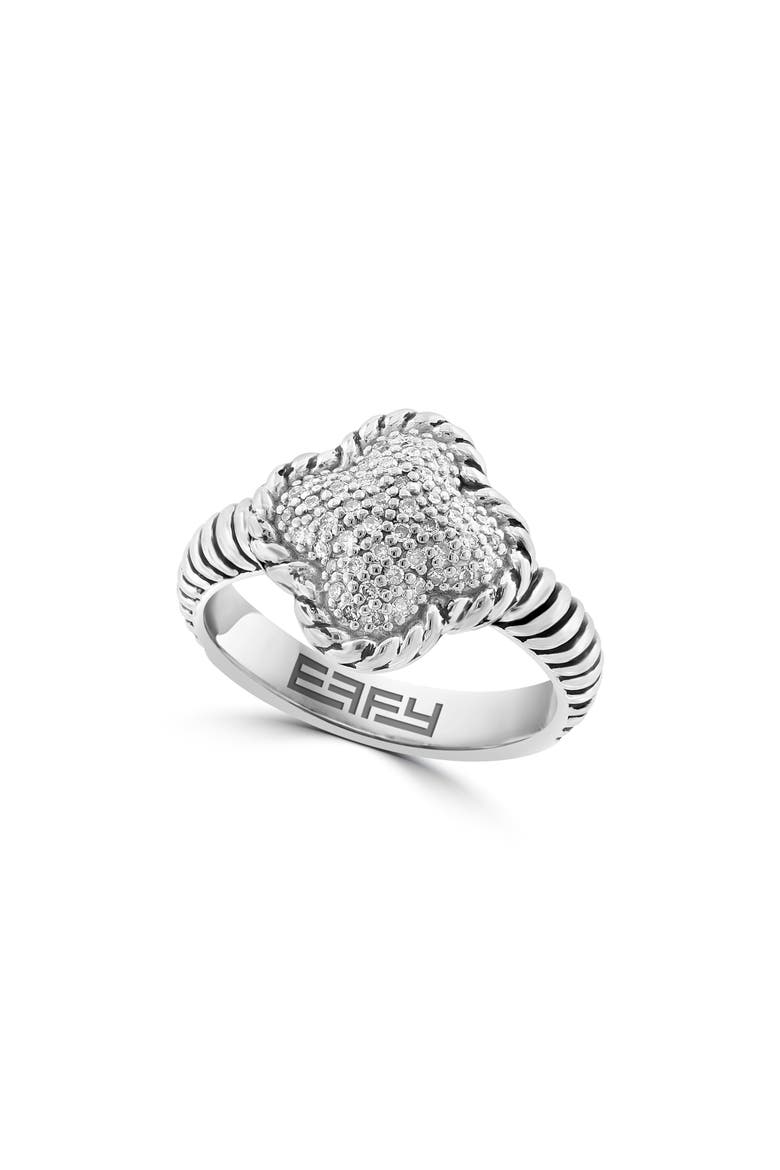 Sterling Silver Diamond Ring - 0.23ct., Main, color, SILVER
