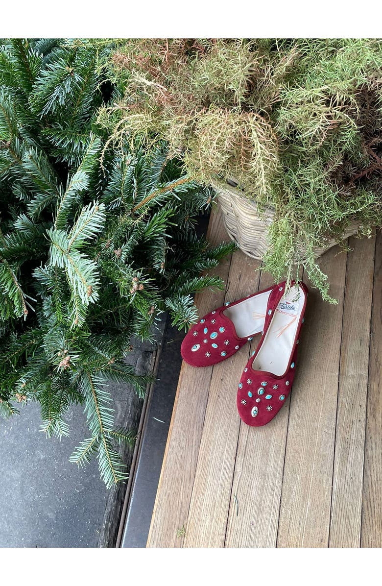 Fortela Frutate Friulane Suede Leather Studs, Alternate, color, Cherry