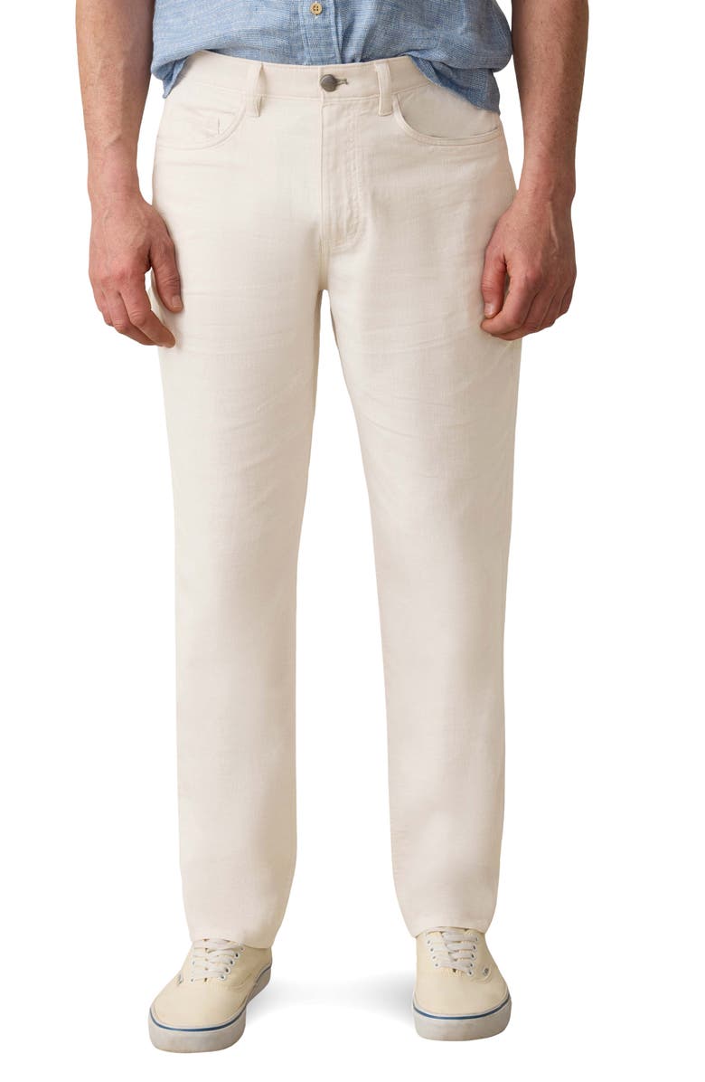 Faherty Movement Five-Pocket Linen Blend Pants, Main, color, 
