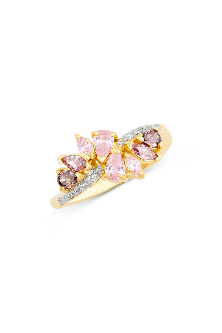 Stone Twist Ring, Main, color, YELLOW GOLD