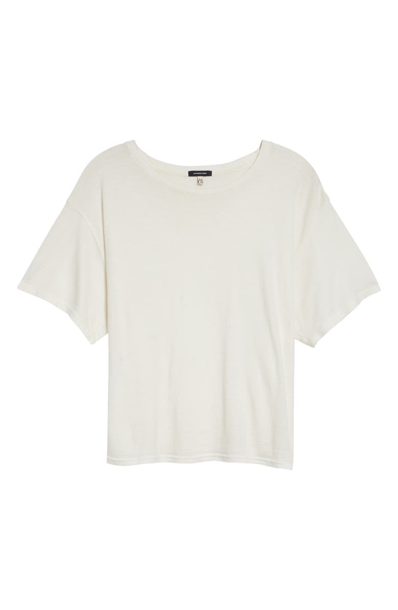 R13 Tight Waist Cotton & Cashmere T-Shirt, Alternate, color, White