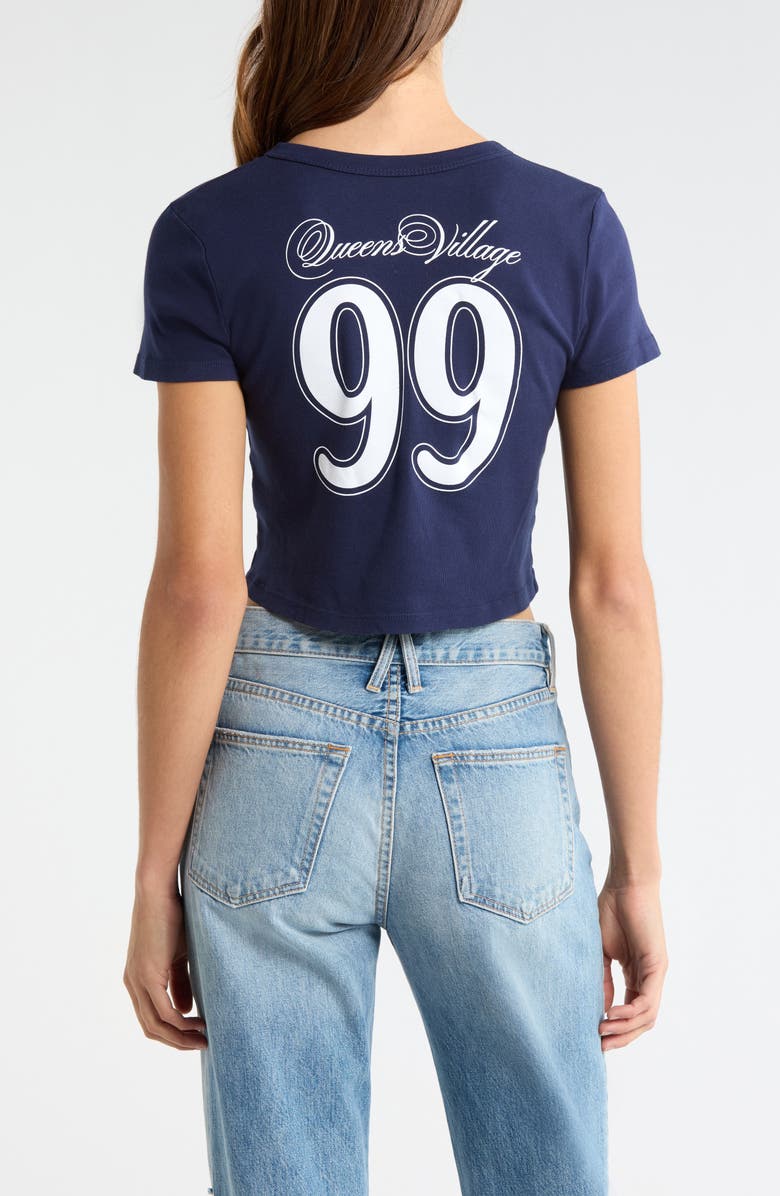 PacSun Queens Village Graphic Baby Tee, Alternate, color, Navy