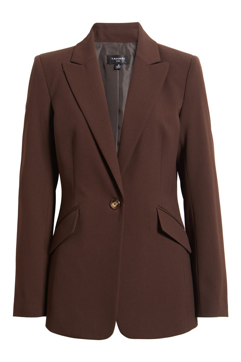 One-Button Blazer, Alternate, color, ESPRESSO
