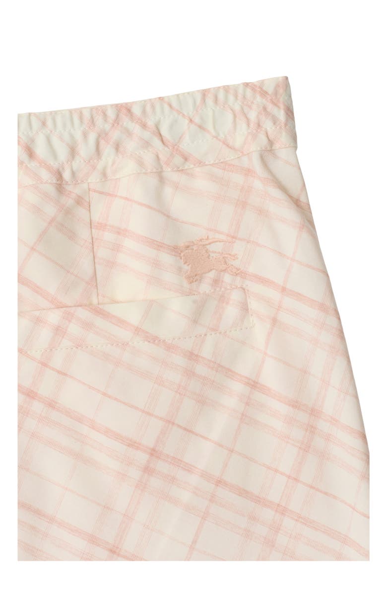 Burberry Check Cotton Pyjama Shorts, Alternate, color, Dusky Rose