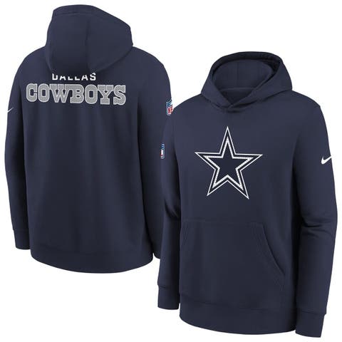 Youth Nike  Navy Dallas Cowboys Sideline Club Fleece Hoodie