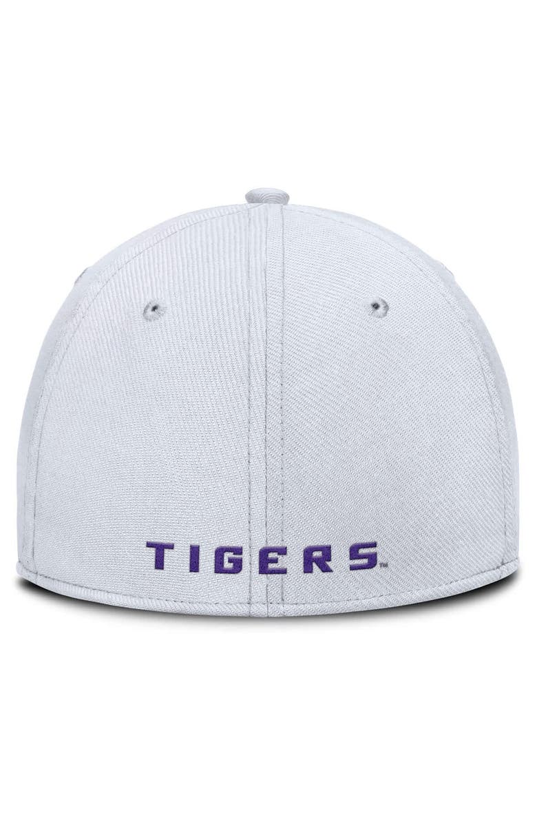 Nike Men's Nike White LSU Tigers 2025 On-Field Rise Performance Flex Hat, Alternate, color,