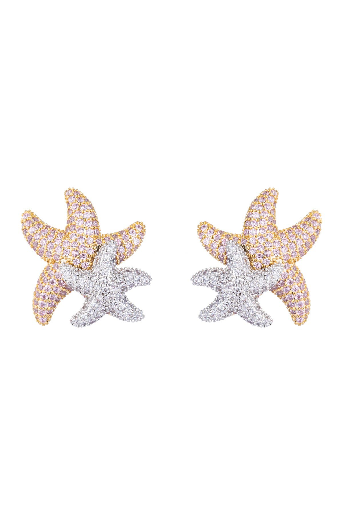EYE CANDY LOS ANGELES Star Fish CZ Crystal Stud Earrings