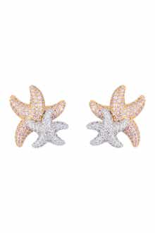 EYE CANDY LOS ANGELES Star Fish CZ Crystal Stud Earrings