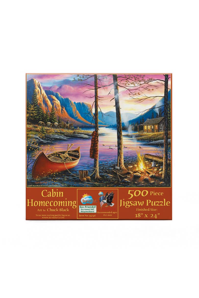 Cabin Homecoming 500 piece Jigsaw Puzzle for Adults, Alternate, color, Multicolor