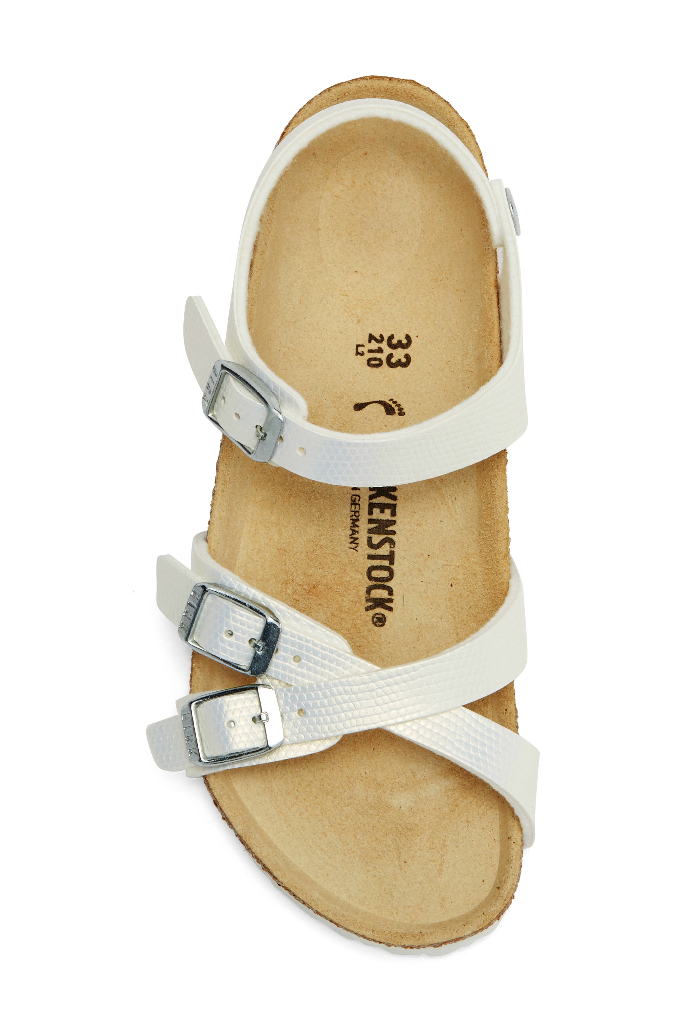 Birkenstock Kids' Kumba Sandal, Alternate, color, White Lizard