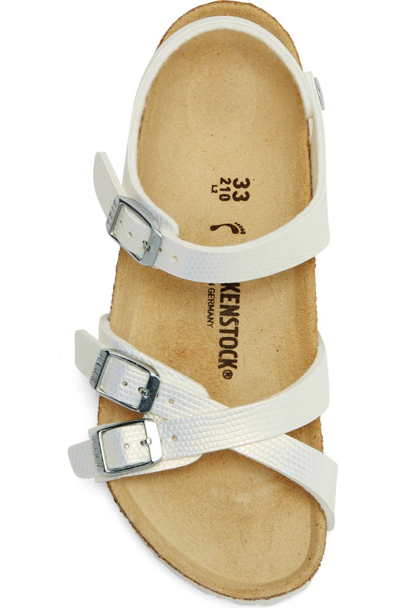 Birkenstock Kids' Kumba Sandal, Alternate, color, White Lizard