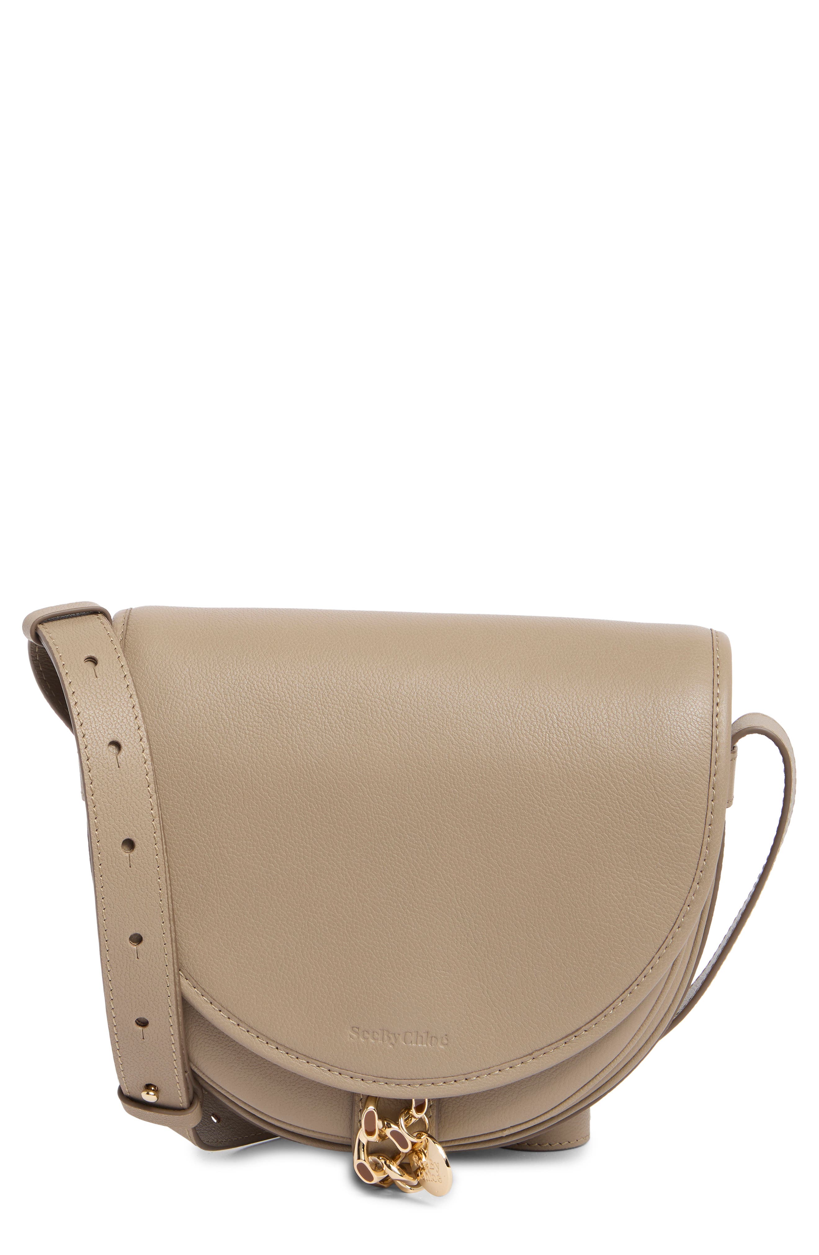 See by Chloé Mara Leather Saddle Bag, Main, color, 