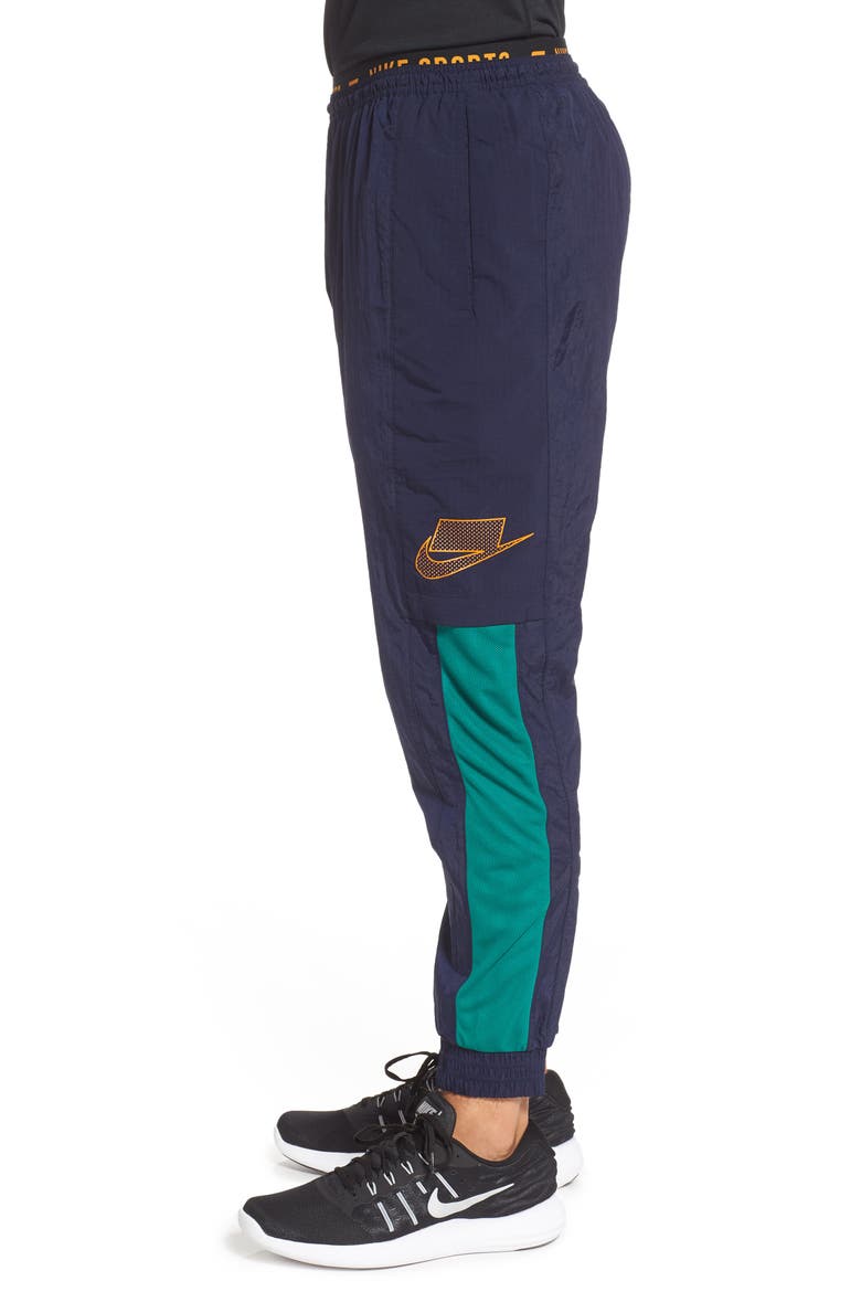 Flex Sport Clash Dri-FIT Pants, Alternate, color, BLACKENED BLUE/ KUMQUAT