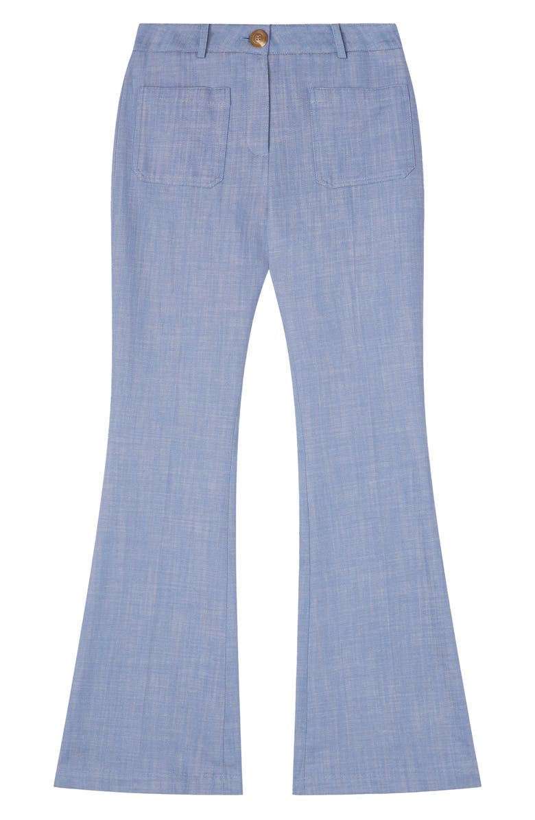 LK Bennett Avery Bootcut Pants, Alternate, color, Blue-Light Blue