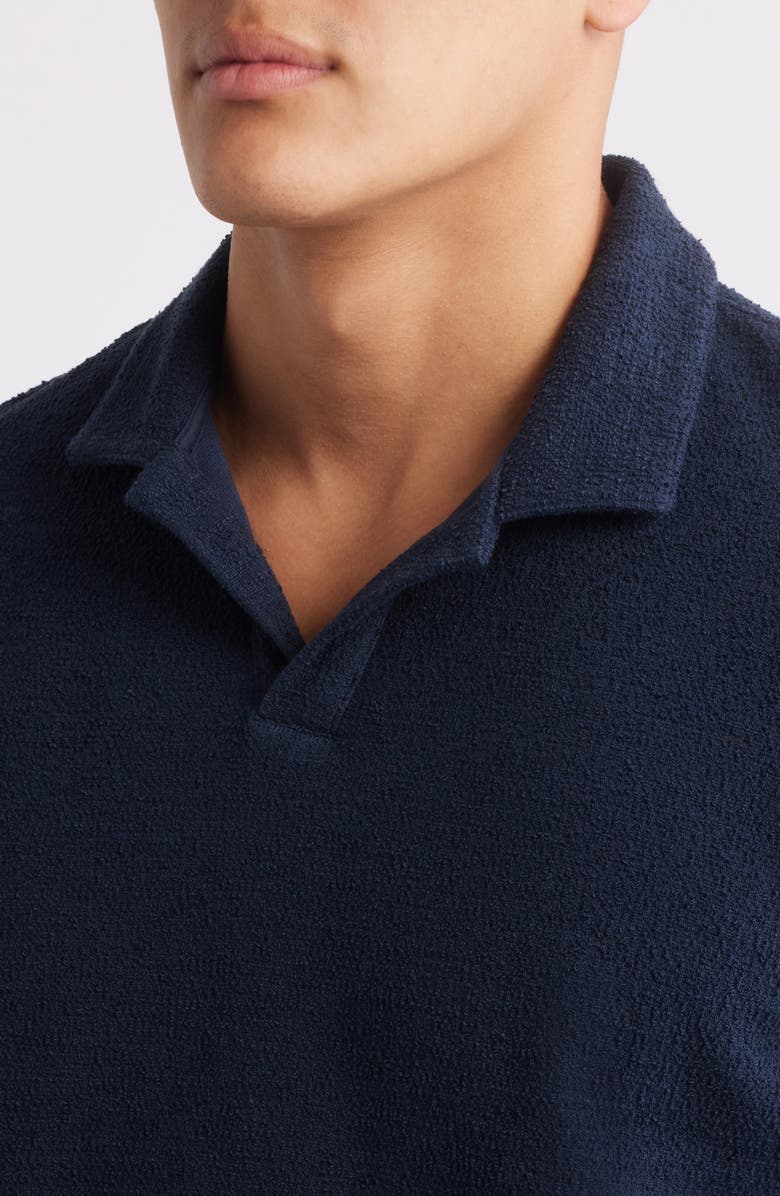 BOSS Pye Johnny Collar Cotton Polo, Alternate, color, Dark Blue