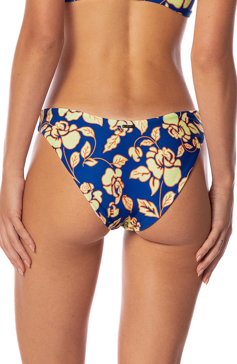 Maaji Cobalt Flora Splendour Reversible Bikini Bottoms, Alternate, color, Blue