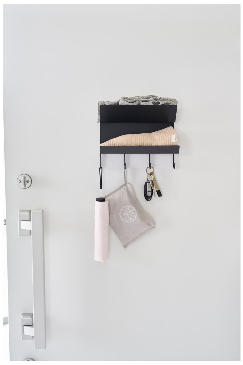 Magnetic Entryway Rack, Alternate, color, BLACK