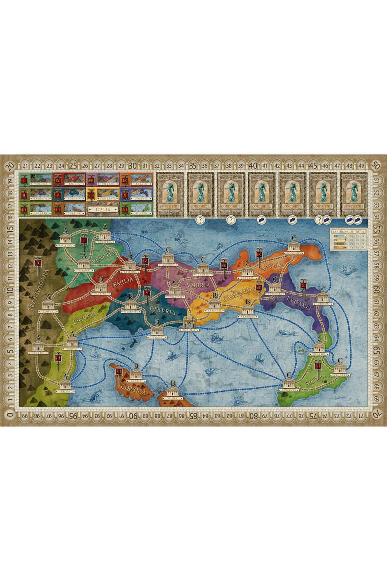 Concordia Strategy Board Game, Alternate, color, Multicolored