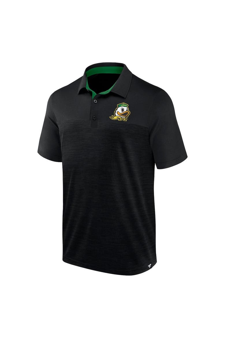 Men's Fanatics Branded Heather Black Oregon Ducks Classic Homefield Polo, Alternate, color, Heather Black