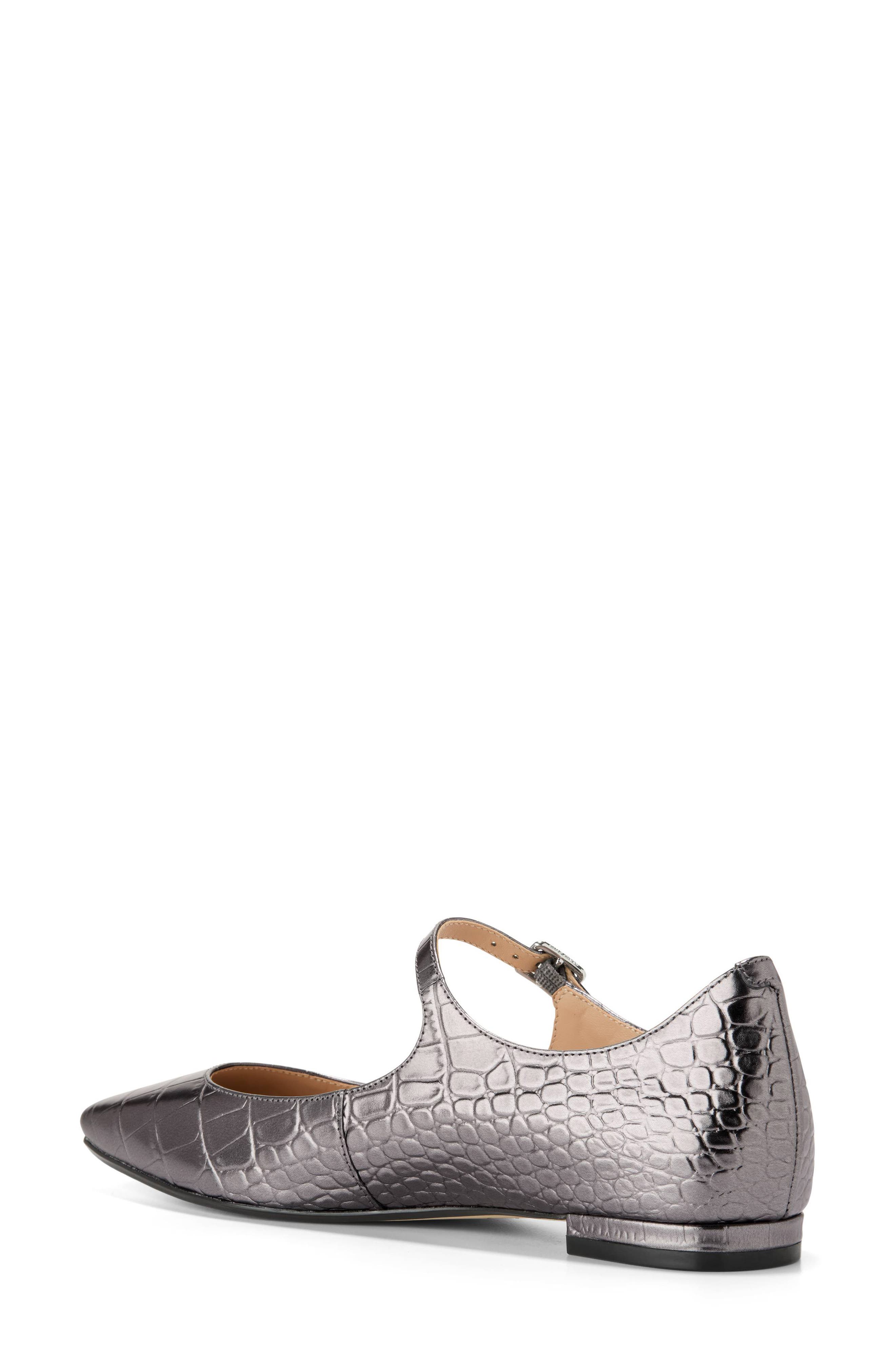 Bridge Mary Jane Ballet Flat, Alternate, color, DARK SILVER CROCO