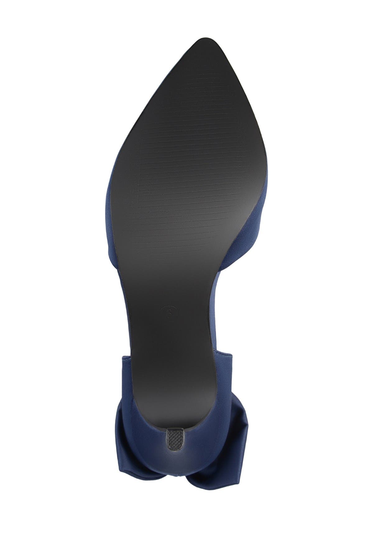 Journee Collection Tanzi d'Orsay Bow Pump, Alternate, color, Navy