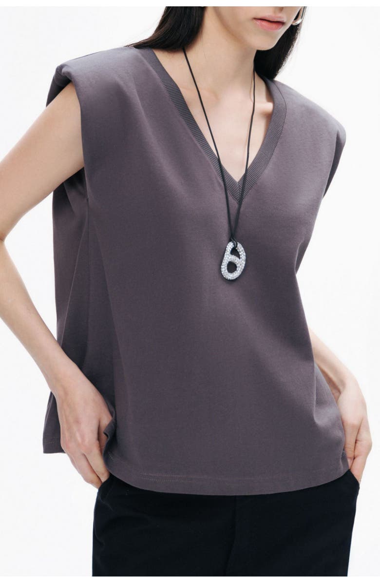 Nocturne V-Neck Padded T-Shirt, Alternate, color, 