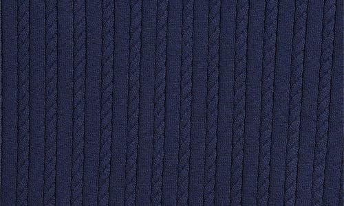 Nordstrom Cabled Wool Polo Sweater In Blue