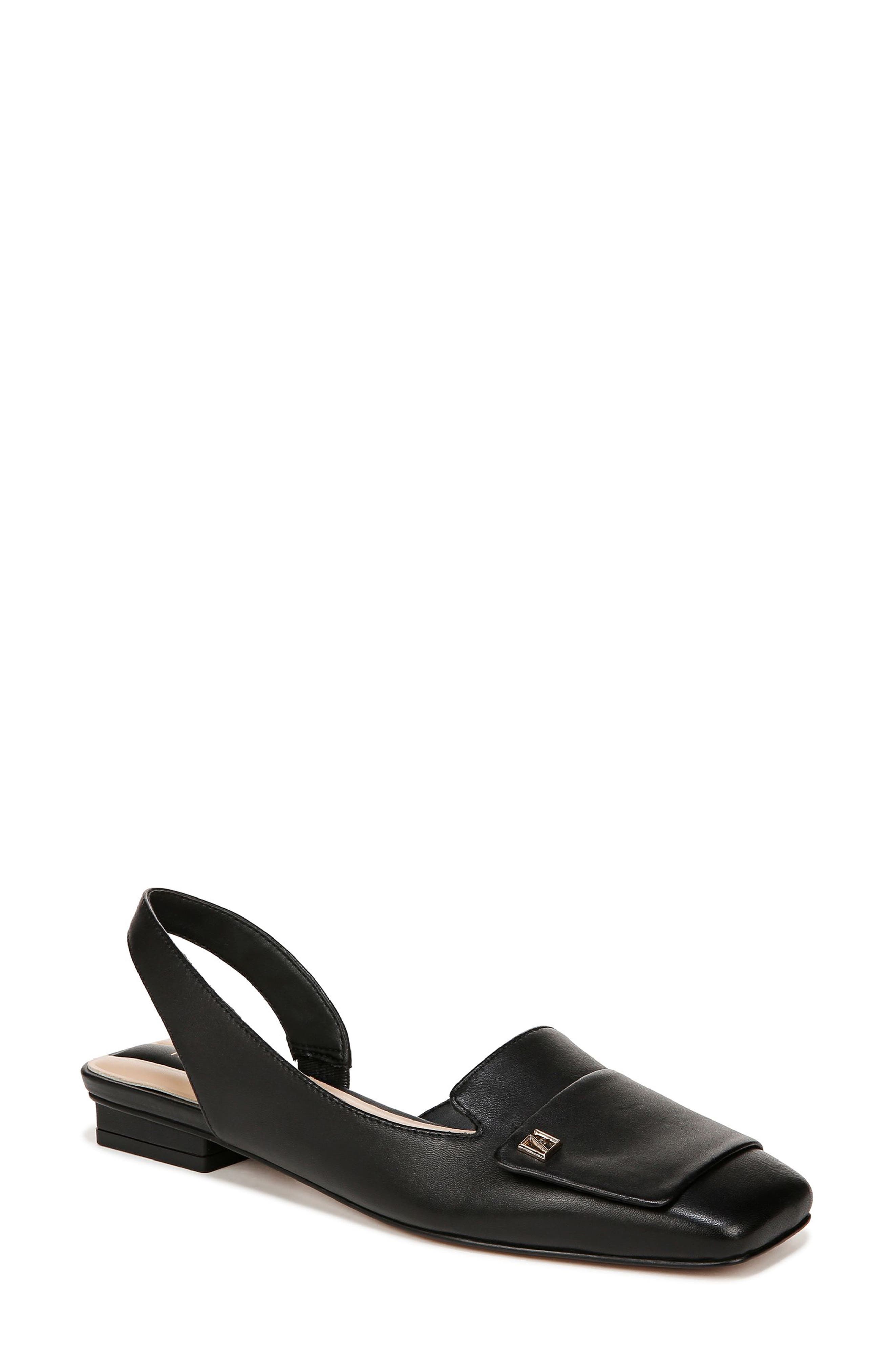 Franco Sarto Teagan Slingback Half d'Orsay Flat, Main, color, Black
