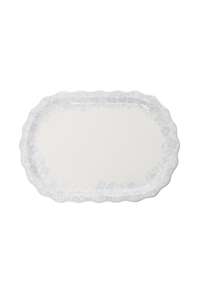Regency Floral Platter Ceramic White, Main, color, White