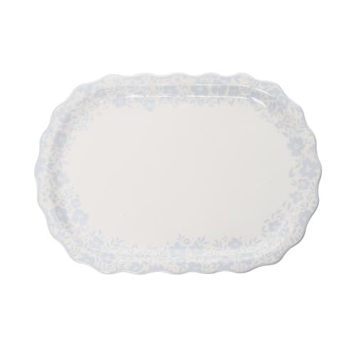 Totalee Gift Regency Floral Platter Ceramic White In Multi
