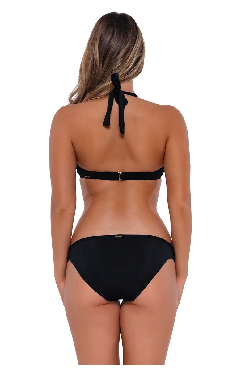 Sunsets Muse Halter Bikini Swimsuit Top - F Cup, Alternate, color, Black
