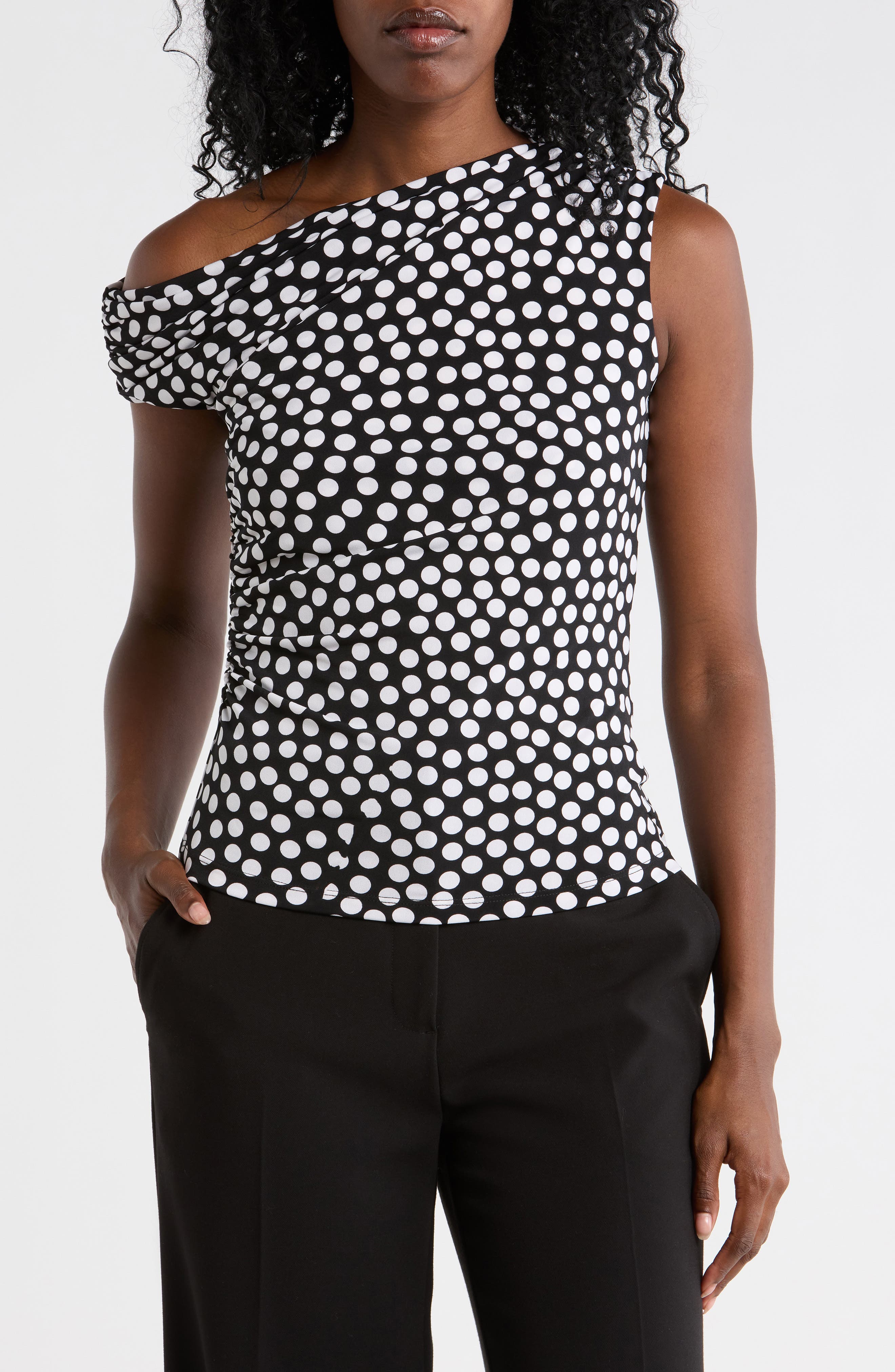 Renee C Asymmetric One-Shoulder Top