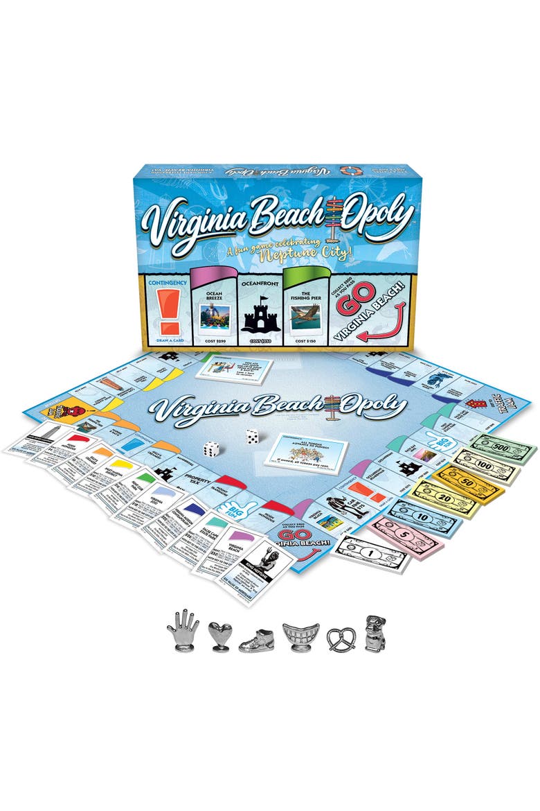 Virginia Beach Opoly Board Game, Alternate, color, Multicolored